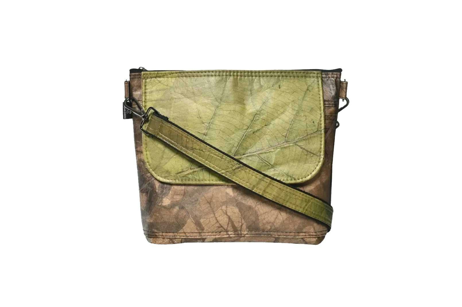 Leaf Leather Unisex Messenger Bag