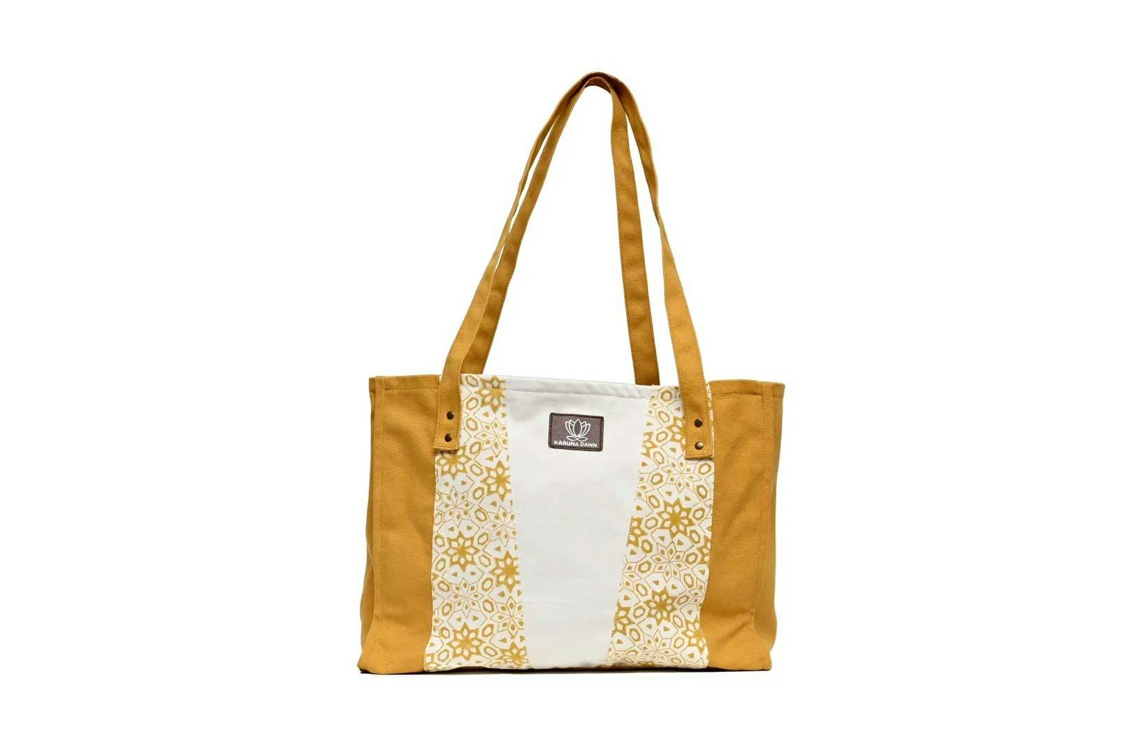 Mustard & Natural Organic Cotton Tote Bag