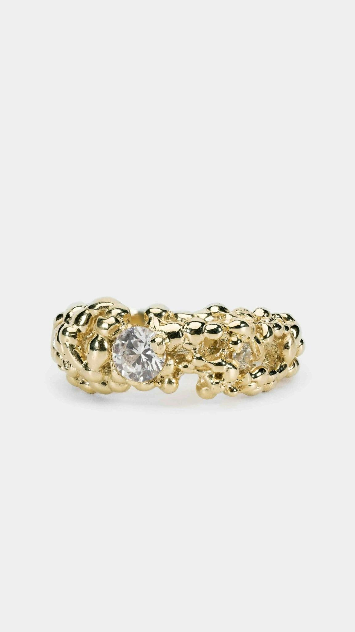 Coral | Lab Grown Diamond 9k Gold Ring